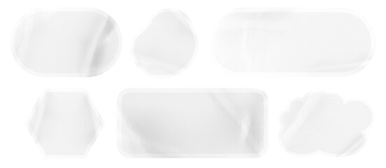wrinkled texture white sticker set