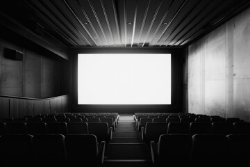 Fototapeta premium A close-up shot of a classic movie screen in black and white, perfect for nostalgic film-related projects