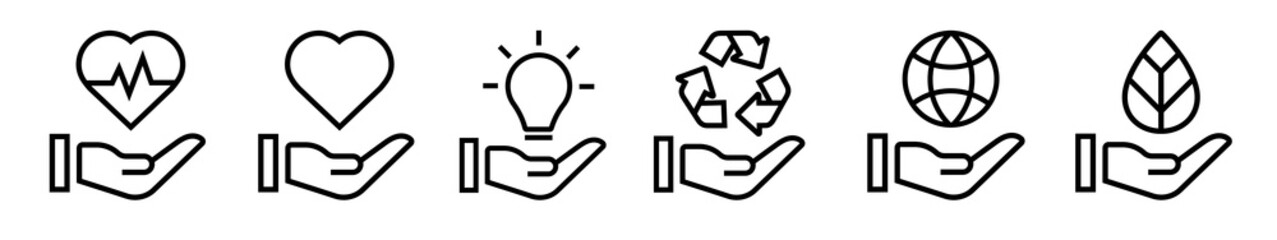 PNG line art icon  cut out element set