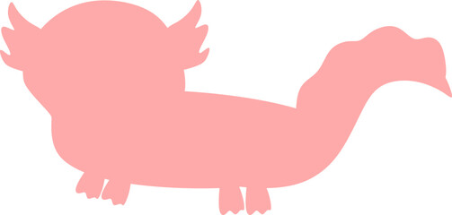 Pink Axolotl Illustration 