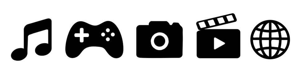 Business app icons png cut out element set