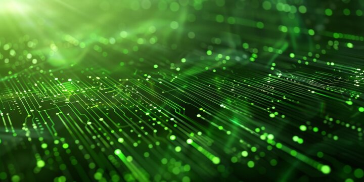 Fresh green technology digital texture background