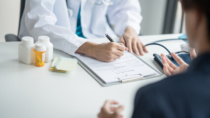 Medical Consultation Doctor Discussing Medication with Patient