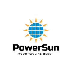Solar Energy logo designs vector, Sun power logo