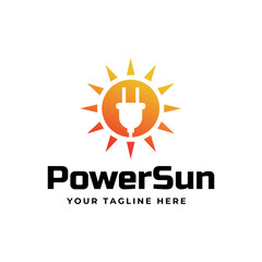 Solar Energy logo designs vector, Sun power logo