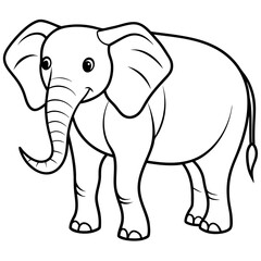  elephant line art vector silhouette  