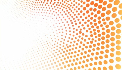 Halftone abstract background with orange dots