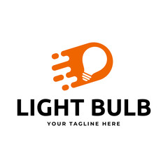 Light bulb logo design vector.