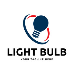 Light bulb logo design vector.