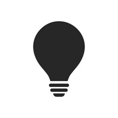 Obraz premium Black lamp icon. Light bulb icon vector. idea symbol.