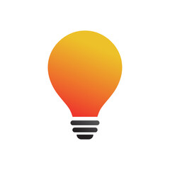 Ideaor light bulb icon color or logo illustration