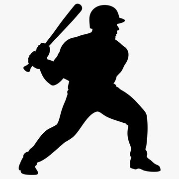 recommend clip art: Baseball player vector illustration, player vector art, Baseball player silhouette, Baseball player hitting ball