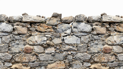 An image of an old stone wall in a 3D architectural background with a white background. The wall's texture is ancient, giving the impression of a conceptual background.