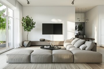 mockup modern living room