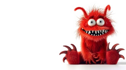 Naklejka premium cute monster with fur