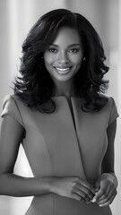 Naklejka premium Beautiful african american female model