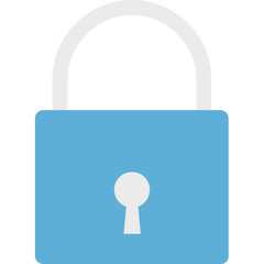 Lock vector icon with isolated  background in flat style 