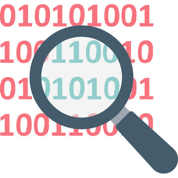 Binary Code vector icon with isolated  background in flat style 