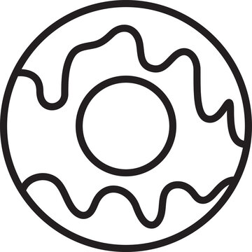 recommend clip art: Donut Icon Line Art