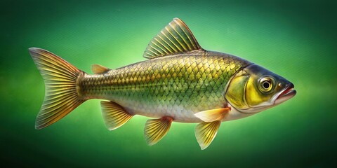 fish  on  a green screen