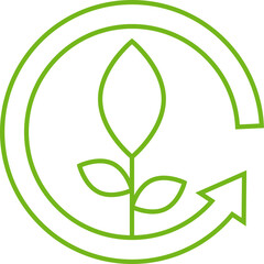 Plant with Arrow for Eco Friendly Concept
