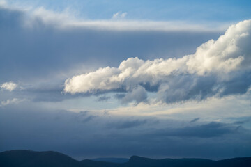 Fototapeta premium beautiful white fluffy clouds in the sky
