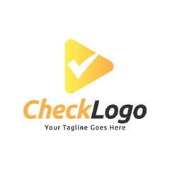 Check mark vector icon logo design illustration