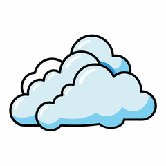 Cloud vector illustration, Cloud vector art, Cloud silhouette, cloud icon