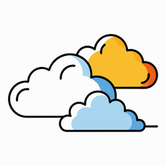 Cloud vector illustration, Cloud vector art, Cloud silhouette, cloud icon