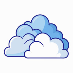 Cloud vector illustration, Cloud vector art, Cloud silhouette, cloud icon