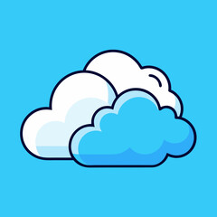 Cloud vector illustration, Cloud vector art, Cloud silhouette, cloud icon