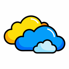 Cloud vector illustration, Cloud vector art, Cloud silhouette, cloud icon