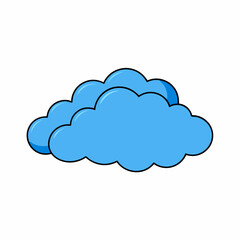 Cloud vector illustration, Cloud vector art, Cloud silhouette, cloud icon