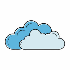 Cloud vector illustration, Cloud vector art, Cloud silhouette, cloud icon