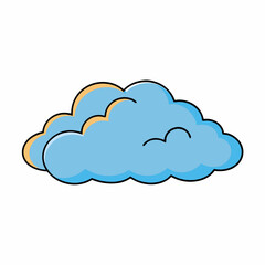 Cloud vector illustration, Cloud vector art, Cloud silhouette, cloud icon