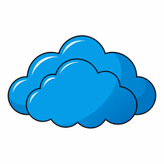 Cloud vector illustration, Cloud vector art, Cloud silhouette, cloud icon