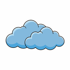 Cloud vector illustration, Cloud vector art, Cloud silhouette, cloud icon