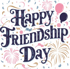 Happy Friendship Day Typography Design: Perfect T-Shirt Art