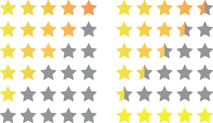評価星　５つ星　セット