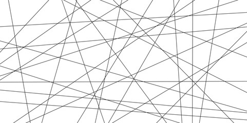 Black and white abstract random chaotic liens background .Creative and geometric shape with white luxury pattern and paper texture design .for website design Technology background,  vector. 