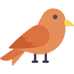 Vector Icon Nightingale, Bird, Animal, Ornithology, Zoo, Animals