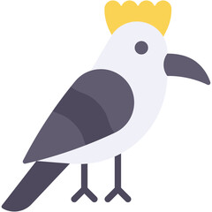 Vector Icon Hoopoe, Animals, Zoology, Ornithology, Fauna, Bird Feather