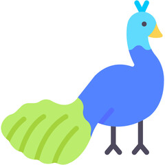 Vector Icon Peacock, Animals, Zoology, Ornithology, Fauna, Wild Life