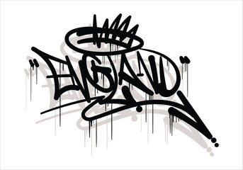 ENGLAND graffiti tag style design © Anton blez