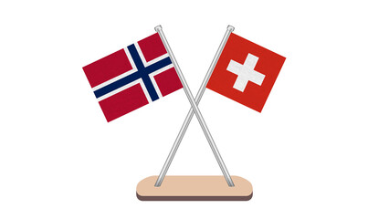 Switzerland Norway Flag