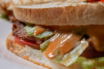 ham and sandwich | lunch | dinner | fast food