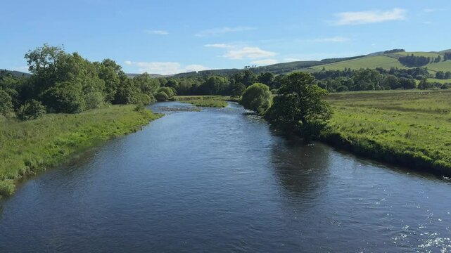 River Tweed in Scotland near Peebles