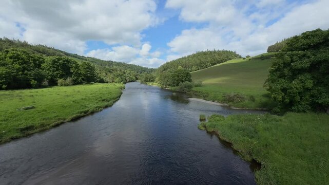River Tweed in Scotland near Peebles