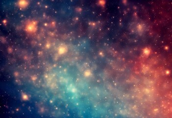 Fototapeta premium color stars cosmic space background abstract cosmos sky galaxy grunge design retro silhouette pattern