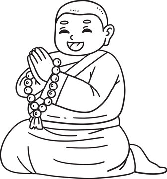 recommend clip art: Buddhism Buddha with Prayer Beads Isolated 